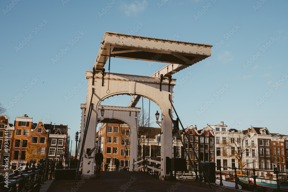 skinny bridge in Amsterdam