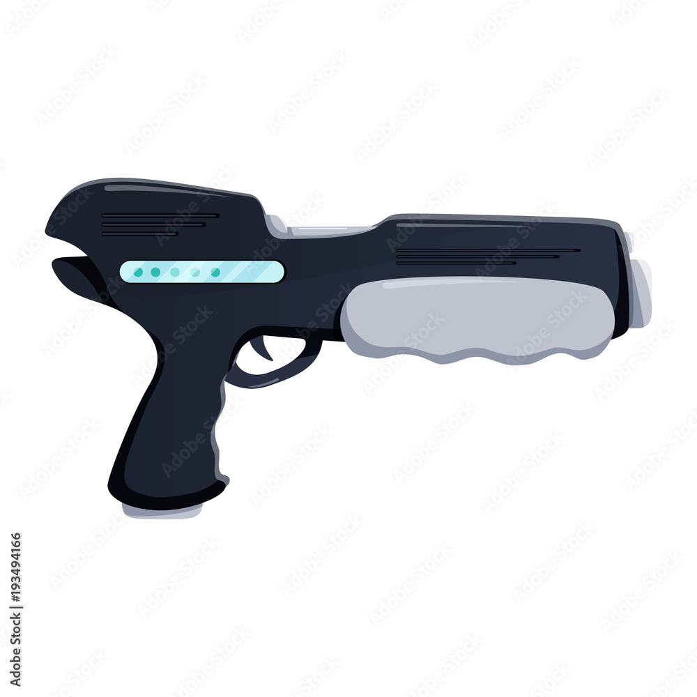 Futuristic Gun Vector Illustrator. Weapon flat icon Futuristic Gun Vector Illustrator. Weapon flat icon