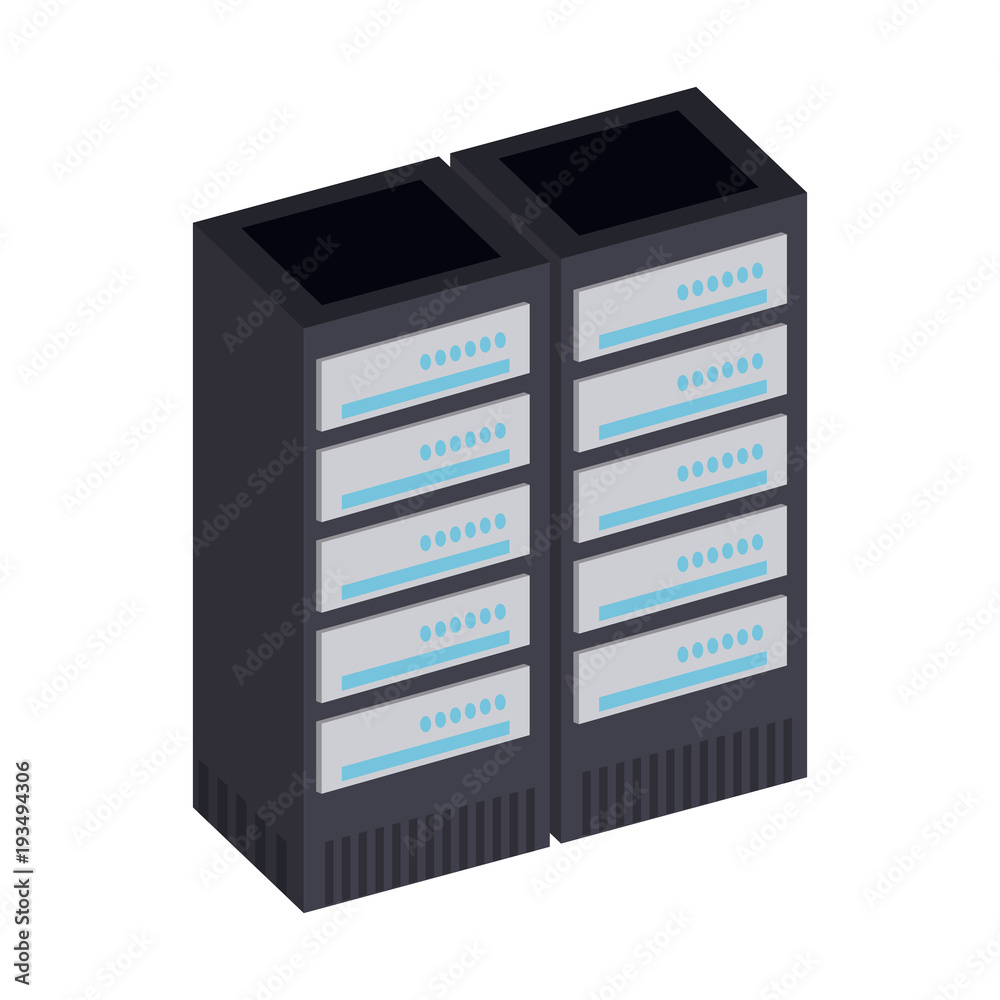 Storage servers technology icon vector illustration graphic design Storage servers technology icon vector illustration graphic design