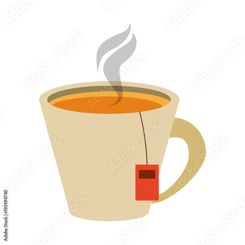 tea in cup icon image vector illustration design 