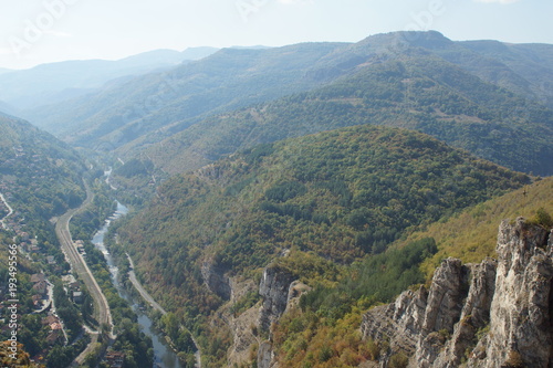 Amazing Panoramic view of Iskar Gorge, Balkan Mountains, Bulgaria 