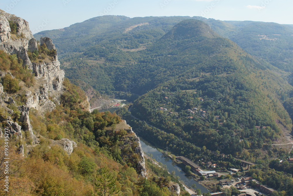 Amazing Panoramic view of Iskar Gorge, Balkan Mountains, Bulgaria
