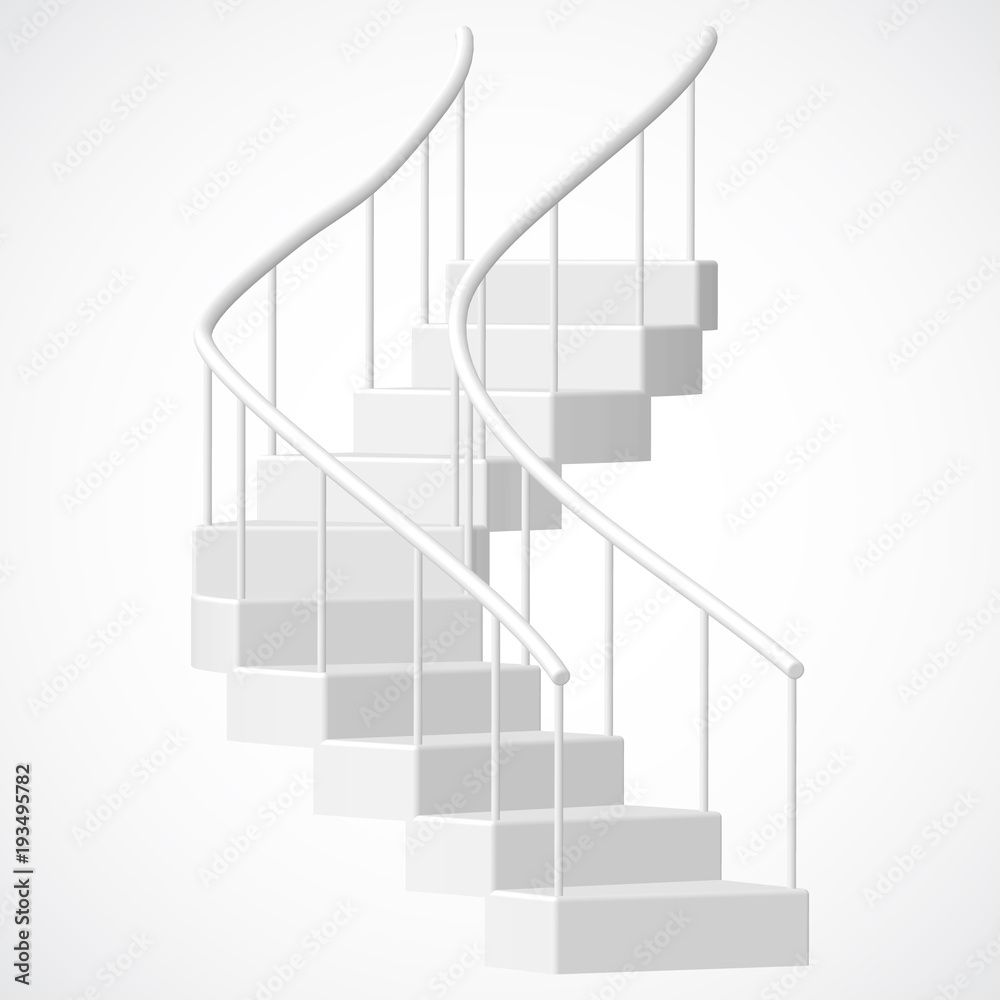 Fototapeta Stairs isolated on white background. Steps