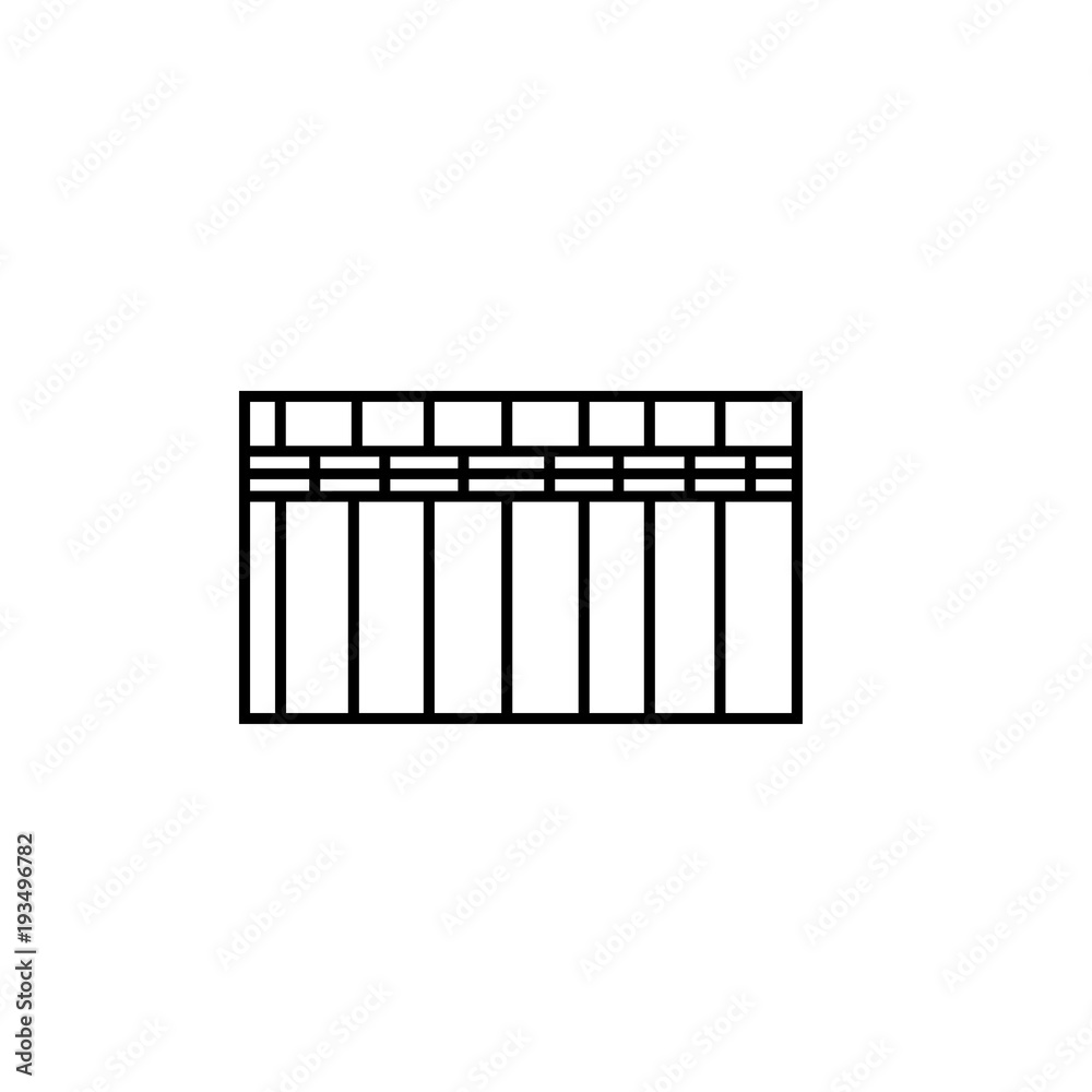 Heater icon line outline style isolated on white background, the illustration is flat, vector, pixel perfect for web and print. Linear stokes and fills.
