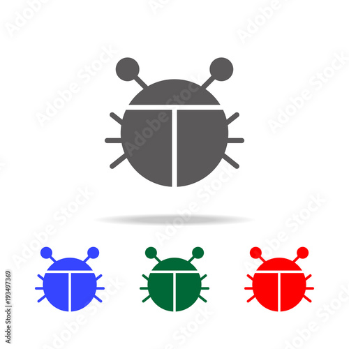 Bug Vector Icon. Elements in multi colored icons for mobile concept and web apps. Icons for website design and development, app development