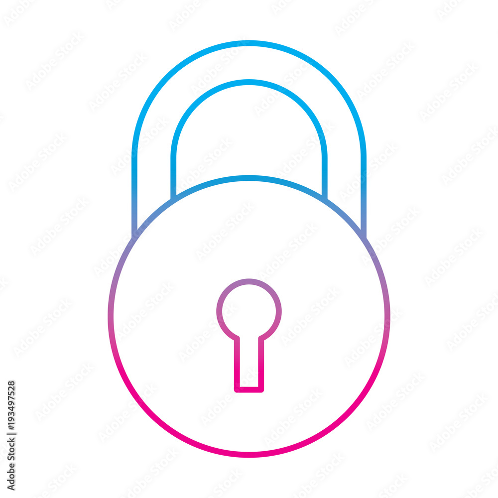 close padlock security protection data cyber safety vector illustration degrade color line graphic close padlock security protection data cyber safety vector illustration degrade color line graphic