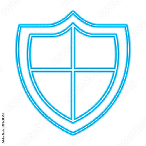 Free Download shield protection secure information data symbol vector illustration blue neon line image - GFXLoad