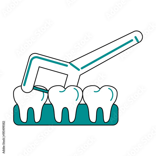 Odontology equipment tools icon vector illustration graphic design