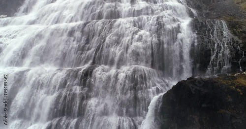 Flying over an unbelievable waterfall in Iceland