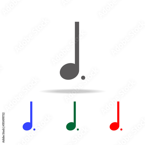 Half music note icon. Elements in multi colored icons for mobile concept and web apps. Icons for website design and development, app development