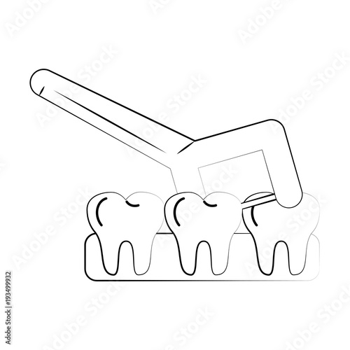 Odontology equipment tools icon vector illustration graphic design