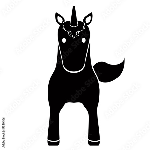 Isolated cute unicorn