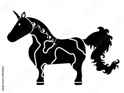 Isolated cute unicorn
