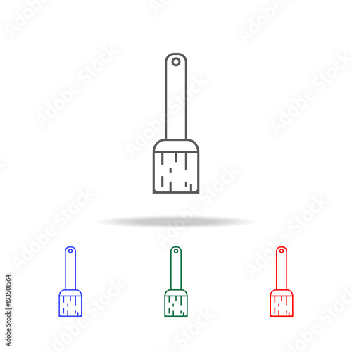 Paint brush line icon. Elements in multi colored icons for mobile concept and web apps. Icons for website design and development, app development