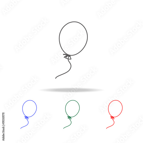 balloon line icon. Elements in multi colored icons for mobile concept and web apps. Icons for website design and development, app development