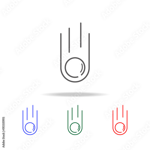 meteorite line icon. Elements in multi colored icons for mobile concept and web apps. Icons for website design and development, app development