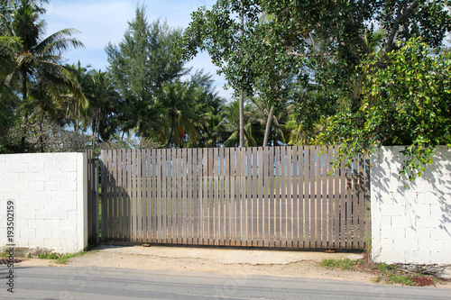 Wooden Gate for property in Phuket Island in Thailand.
