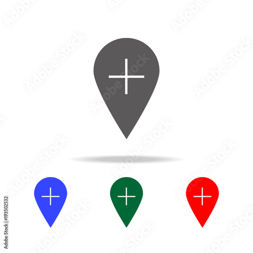 Free Download add a point on the map icon. Elements in multi colored icons for mobile concept and web apps. Icons for website design and development, app development - GFXLoad