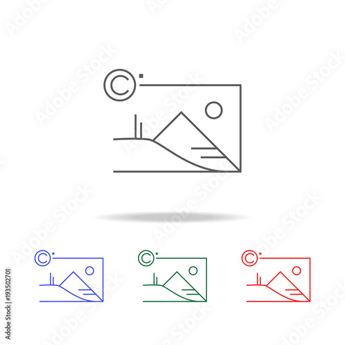 copyrights to the picture icon. Elements in multi colored icons for mobile concept and web apps. Icons for website design and development, app development