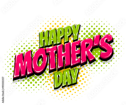 8 march happy women's day, international holiday. Comic text glitter halftone Lichtenstain effect. Comics book glossy text cartoon balloon. Pop art chat wow. Greeting sticker label woman's day.