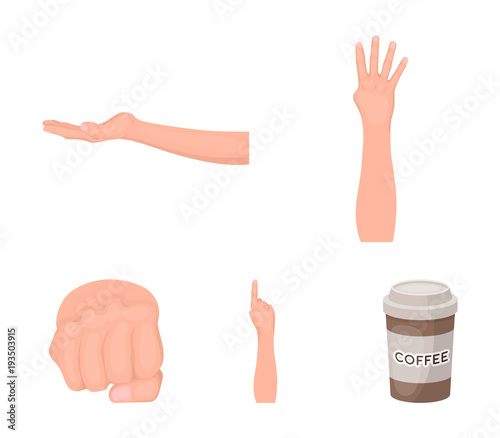 Sign Language cartoon icons in set collection for design.Emotional part of communication vector symbol stock web illustration.