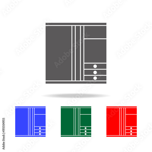 cupboard icon. Elements in multi colored icons for mobile concept and web apps. Icons for website design and development, app development