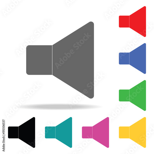 Sound, Speaker sign icon. Elements in multi colored icons for mobile concept and web apps. Icons for website design and development, app development photo