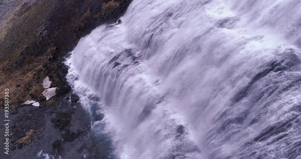 Flying over an unbelievable waterfall in Iceland Flying over an unbelievable waterfall in Iceland