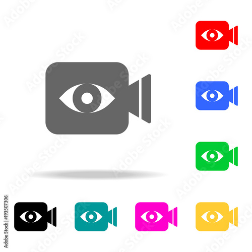 Camera eye web icon. Elements in multi colored icons for mobile concept and web apps. Icons for website design and development, app development photo
