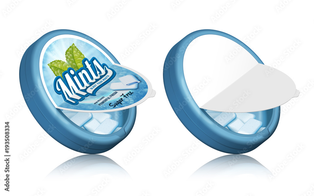 Fototapeta premium Mints gum package design