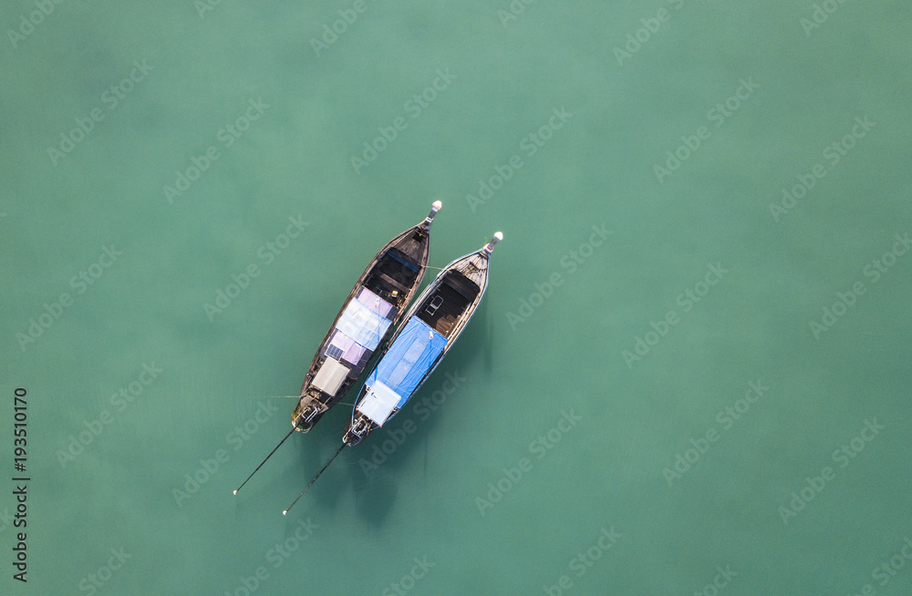 Two boats at Krabi Beach Thailand