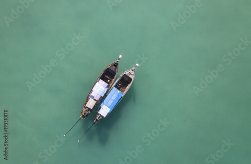 Two boats at Krabi Beach Thailand
