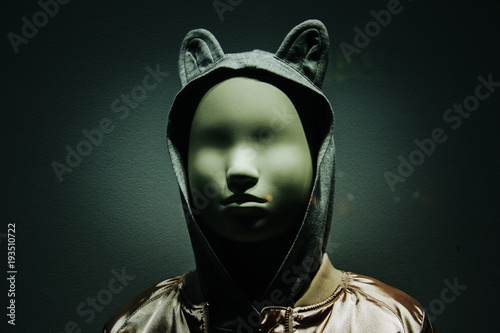 Mannequin with Bunny Ear Hoodie