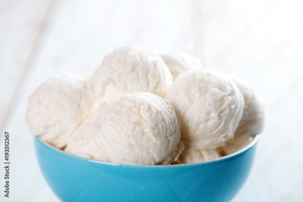 Vanilla ice cream bowl Vanilla ice cream bowl