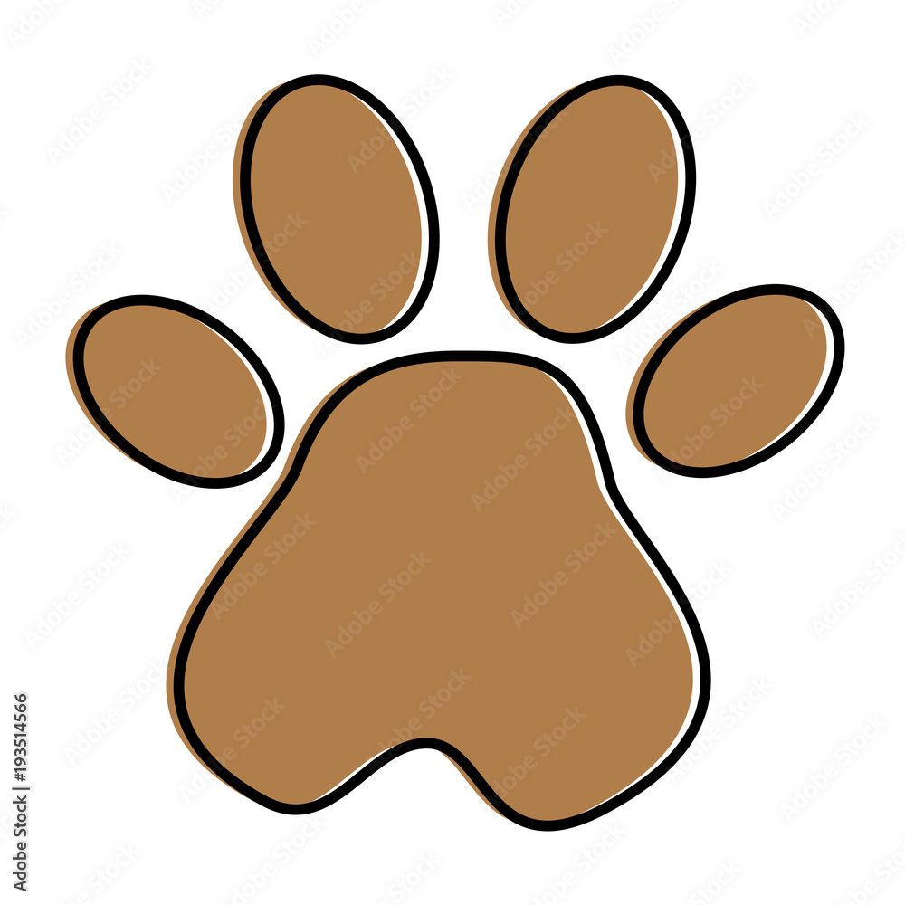 footprint paw mascot icon vector illustration design footprint paw mascot icon vector illustration design