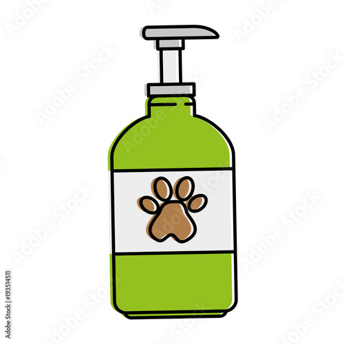 pet shampoo bottle icon vector illustration design