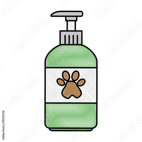 pet shampoo bottle icon vector illustration design