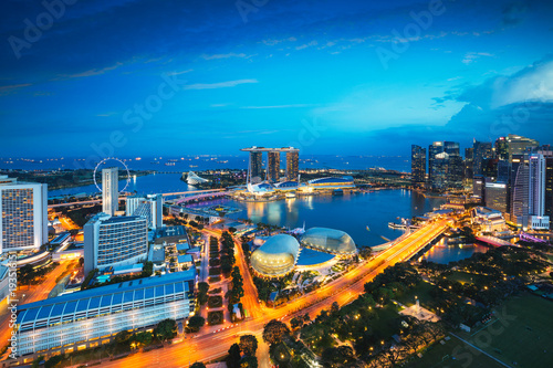 Singapore city skyline, Singapore's business district, Singapore