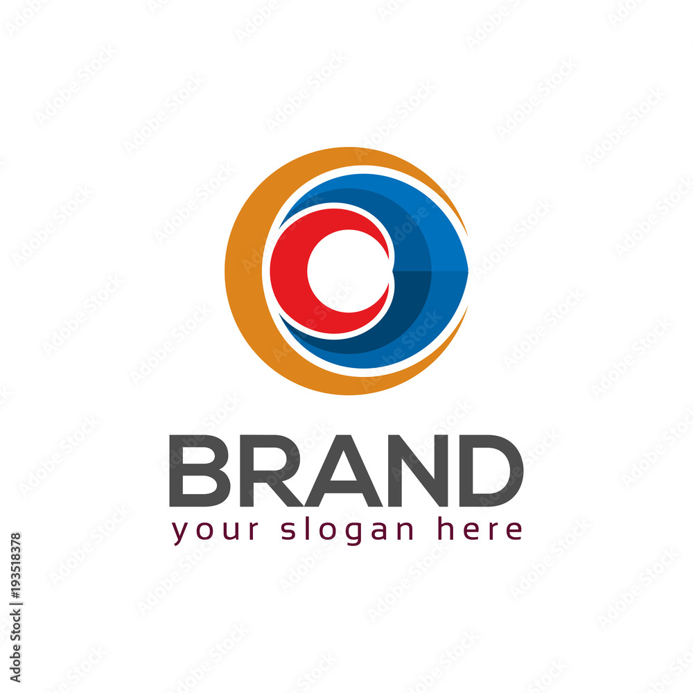 Letter O colorful logo vector. Modern Circle logo.