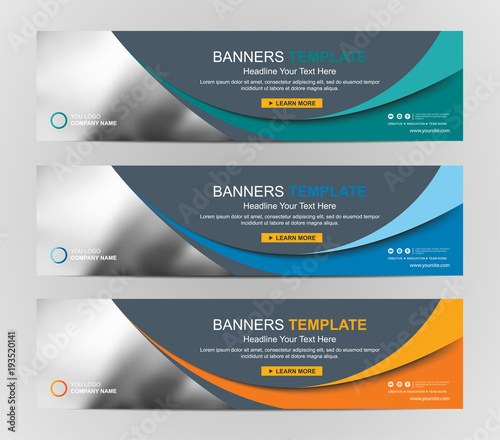 Abstract Web banner design background or header Templates