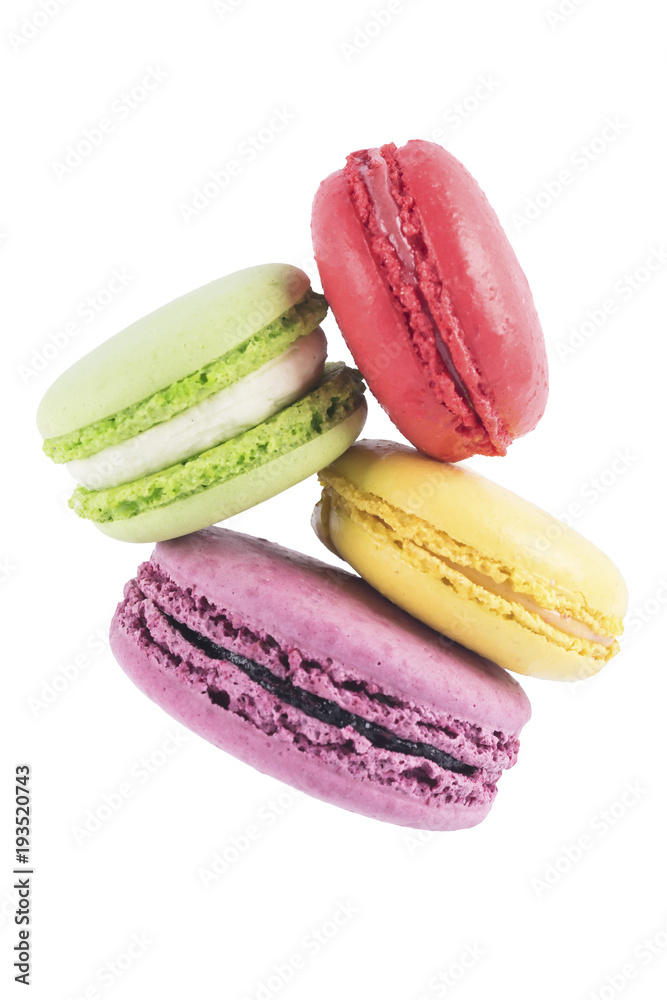 mix of four colorful biscuits isoIrovany on white mix of four colorful biscuits isoIrovany on white