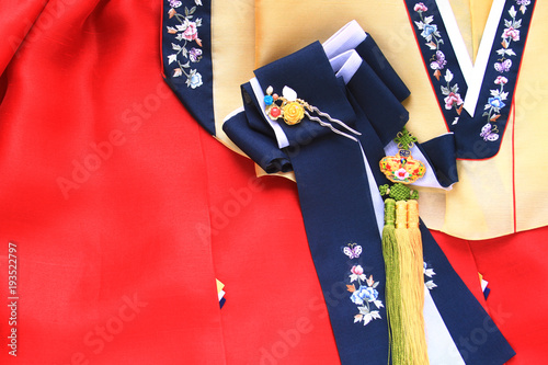 The colorful Hanbok, Korean traditional silk dress & ornaments for women.