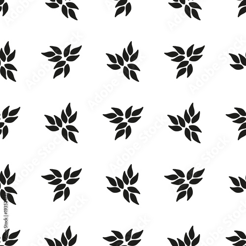 Wallpaper Mural Ornamental seamless floral ethnic black and white pattern Torontodigital.ca