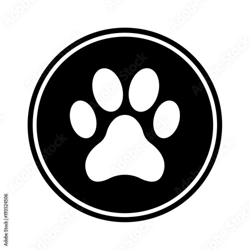 animal footprint icon vector