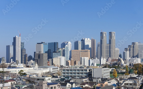 東京風景 新宿高層ビル群