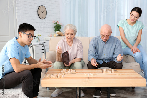 Senior people playing bingo...