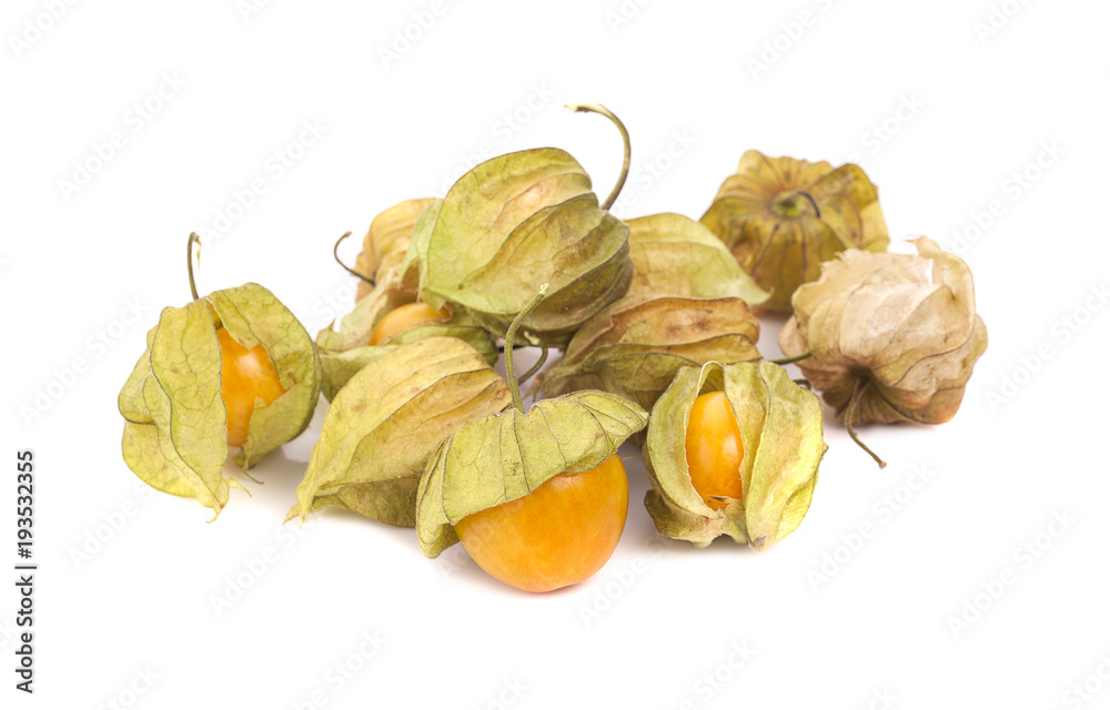 Cape gooseberry (physalis) isolated on white background Cape gooseberry (physalis) isolated on white background