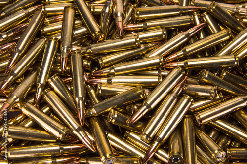 Fotografie, Obraz A pile of .223 ammunition