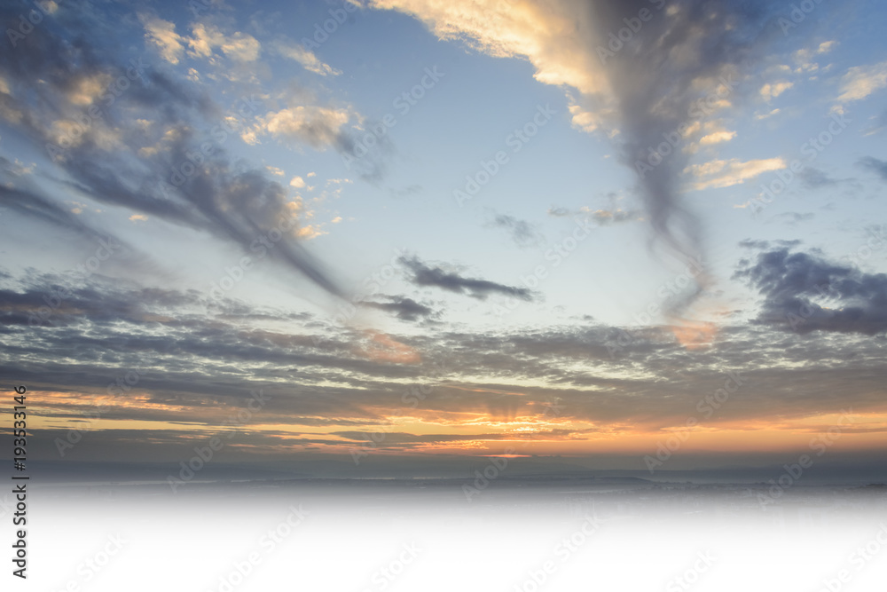 Naklejka premium light blue sky and white cloud