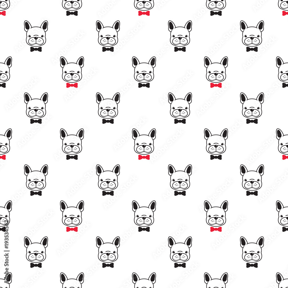 dog seamless french bulldog vector pattern isolated bow tie wallpaper background doodle black dog seamless french bulldog vector pattern isolated bow tie wallpaper background doodle black